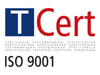 Zertifiziert nach ISO 9001, ausgestellt durch TCert